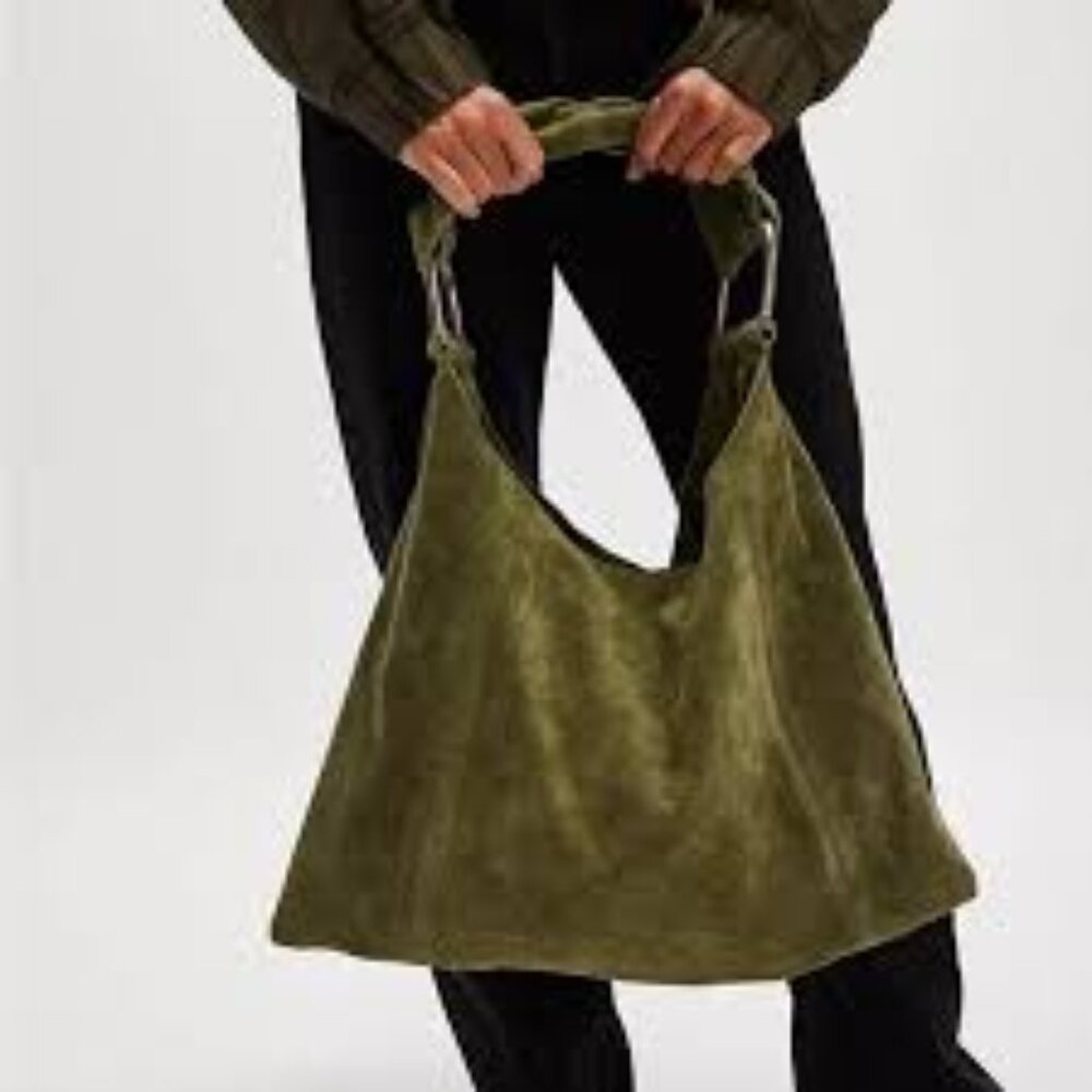 NWT: Free People Bobbi Slouch Suede Tote Bag - Picture 1 of 8